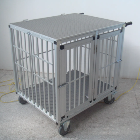 Foldable Pet Transport Cage Trolley with Grooming Table