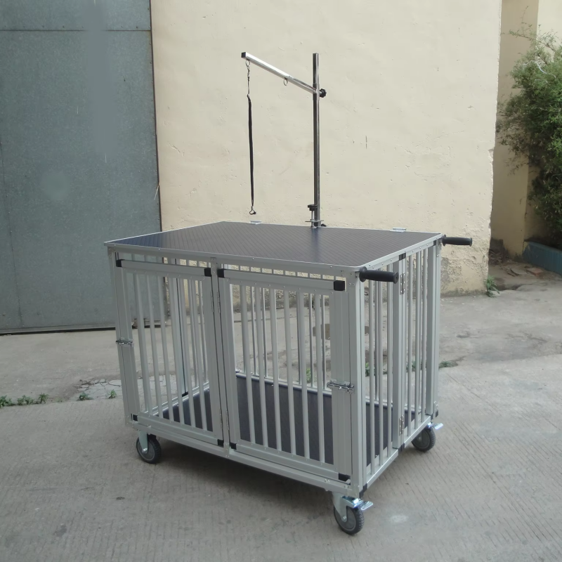 Pet Transport Trolley with Grooming Station