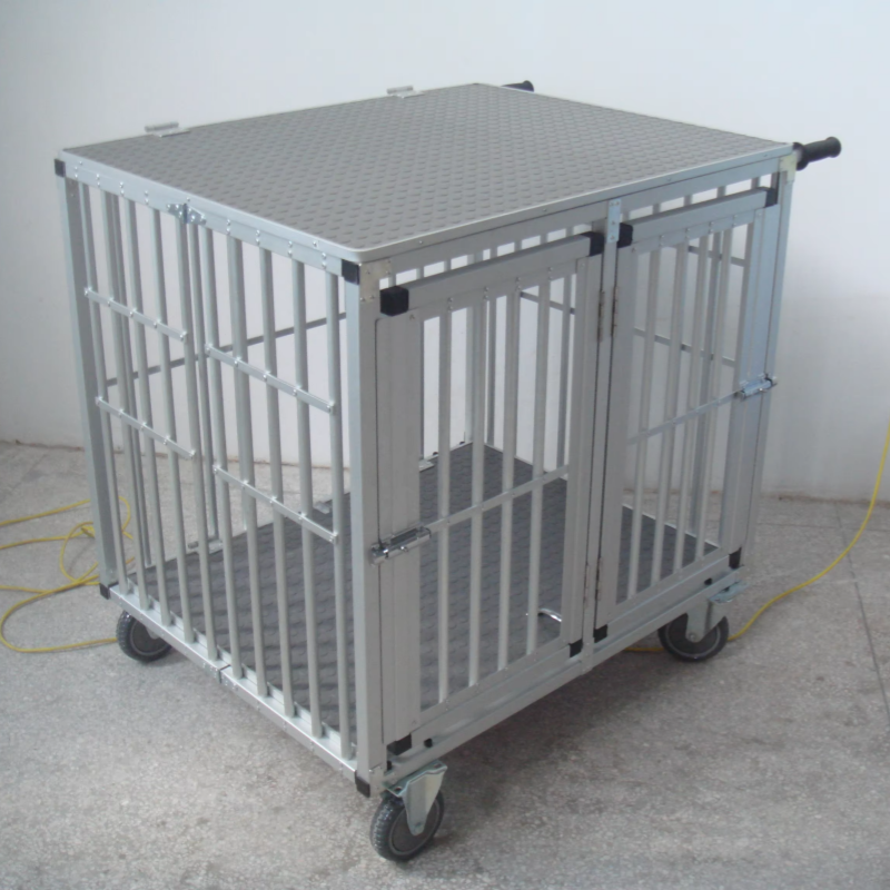 Pet Exhibition Cage Trolley with Grooming Table