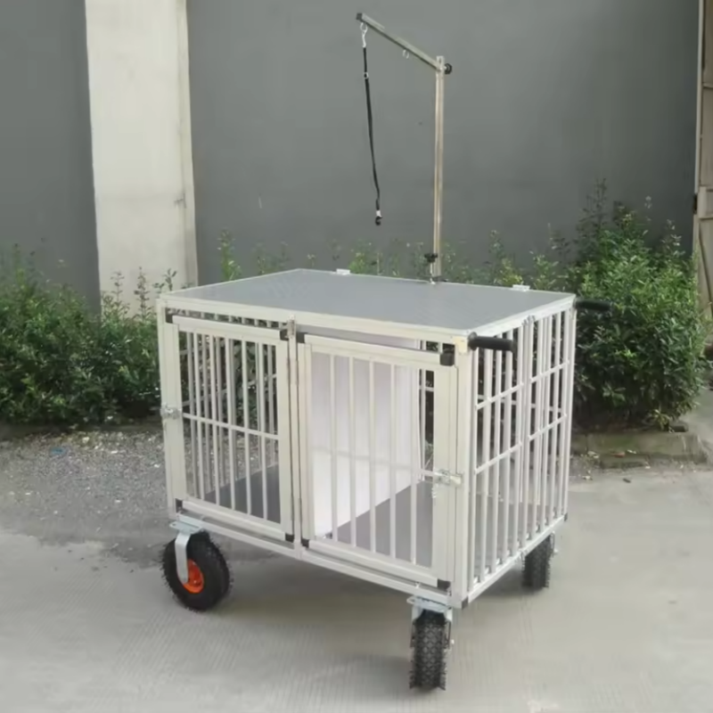 Pet Transport Trolley with Grooming Station