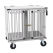 Double Pet Cage Trolley with Wheels