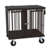 Double Pet Cage Trolley with Wheels