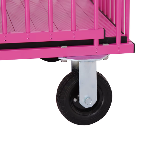 Double Pet Cage Trolley with Wheels