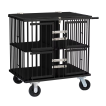 Aluminum 4 Compartment Pet Show Cage Trolley