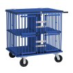 Aluminum 4 Compartment Pet Show Cage Trolley
