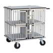 Aluminum 4 Compartment Pet Show Cage Trolley