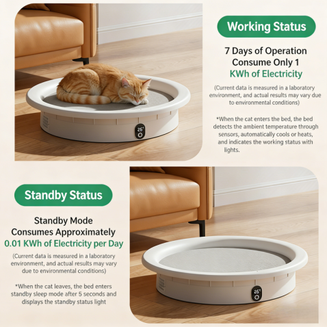 Smart Thermostatic Pet Bed with Weight Scale