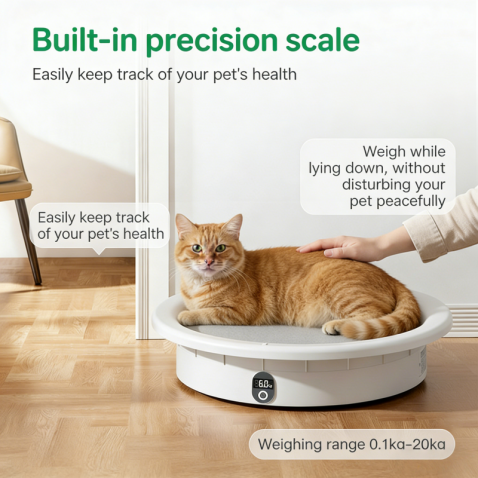 Smart Thermostatic Pet Bed with Weight Scale