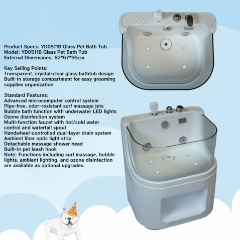 Mini Acrylic Pet Spa Bathtub
