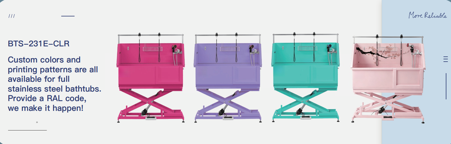 Customizable Colors Stainless Steel Pet Bathtub Customizable Colors Stainless Steel Pet Bathtub