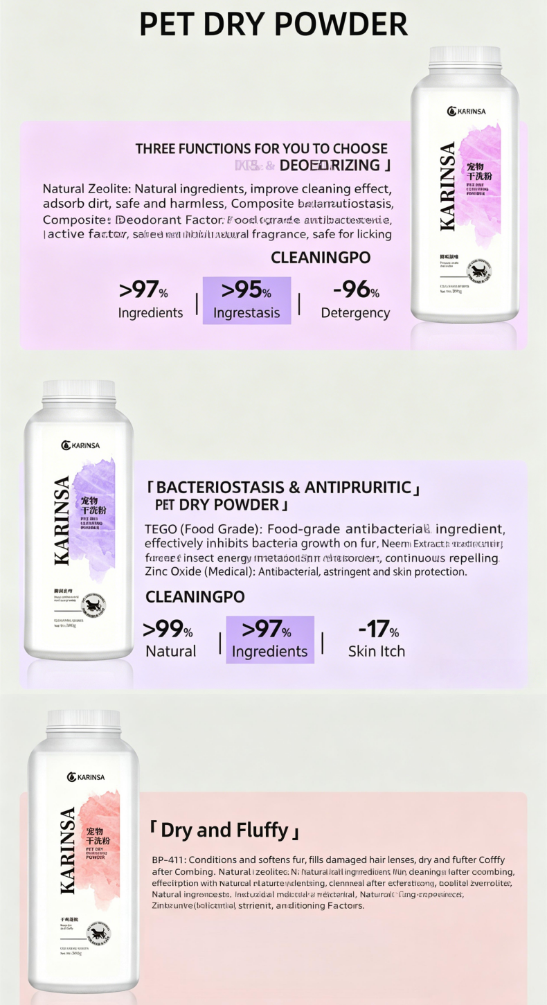 Waterless Pet Shampoo Powder