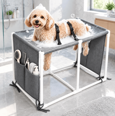 Custom PVC Frame Pet Grooming Hammock