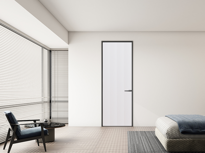 Light Luxury Aluminium Glass Bathroom Door
