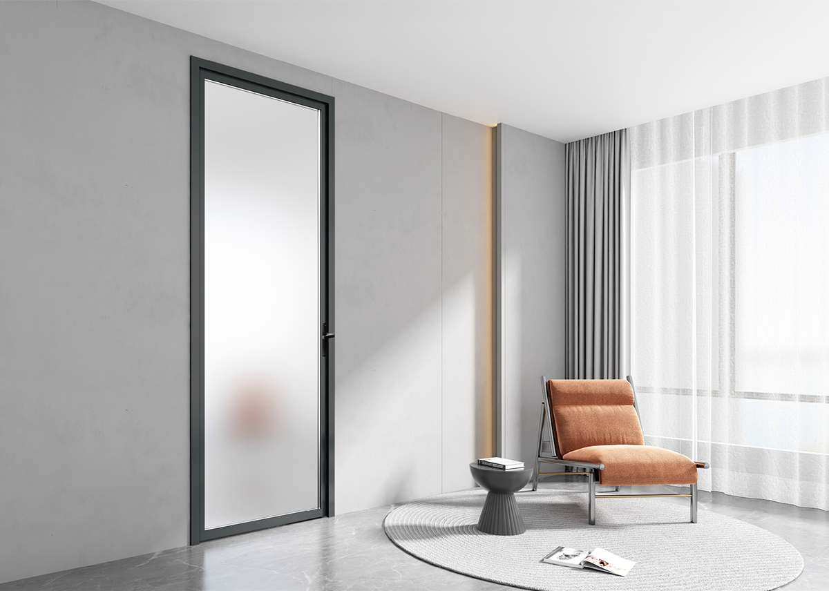 aluminium glass door for bathroom