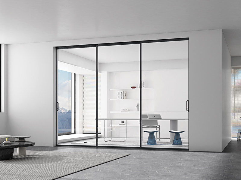 Aluminum Minimalist Sliding Glass Doors