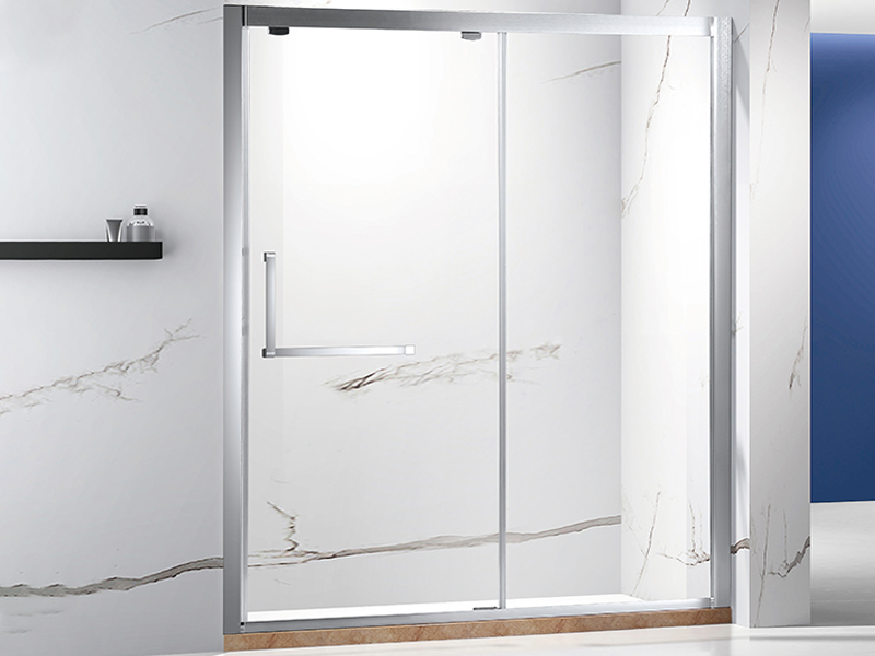 Diamond Shaped Stainless Steel Bathroom Sliding Glass Partition