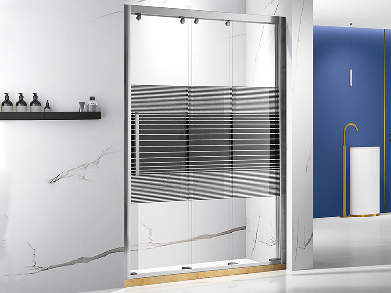 T-shaped Stainless Steel Bathroom Glass Enclosure Swing Door