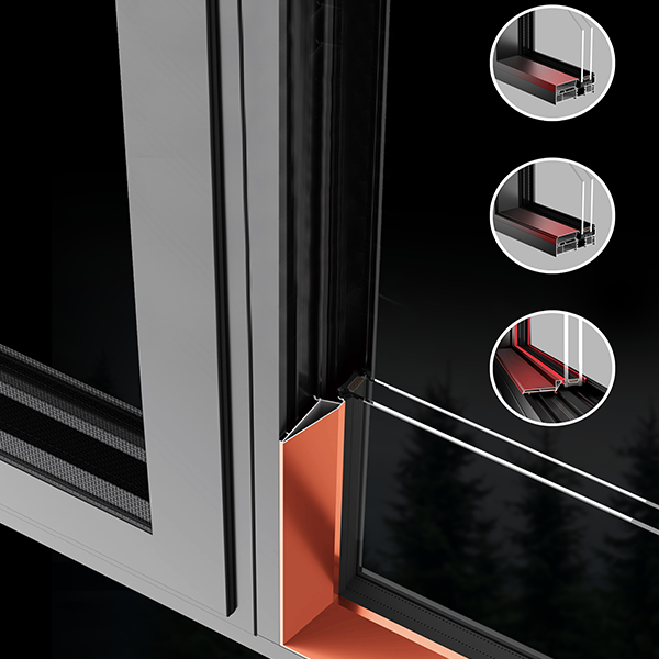 tempered glass casement window