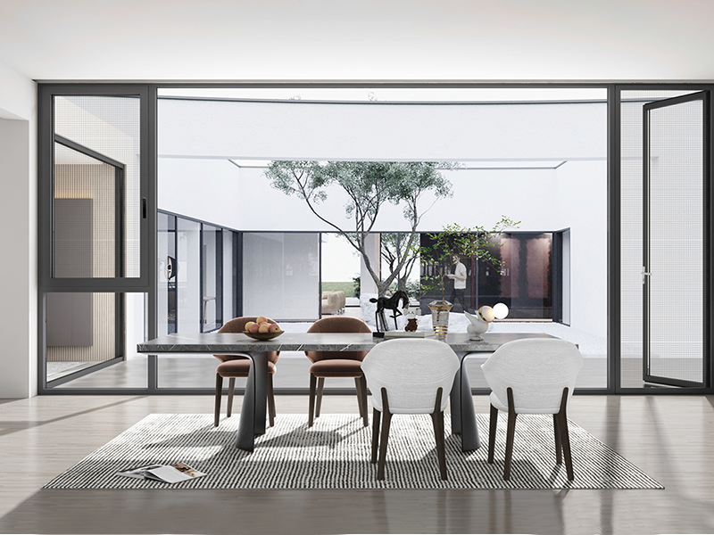 Sea View Room Soundproof Flush Aluminium Windows