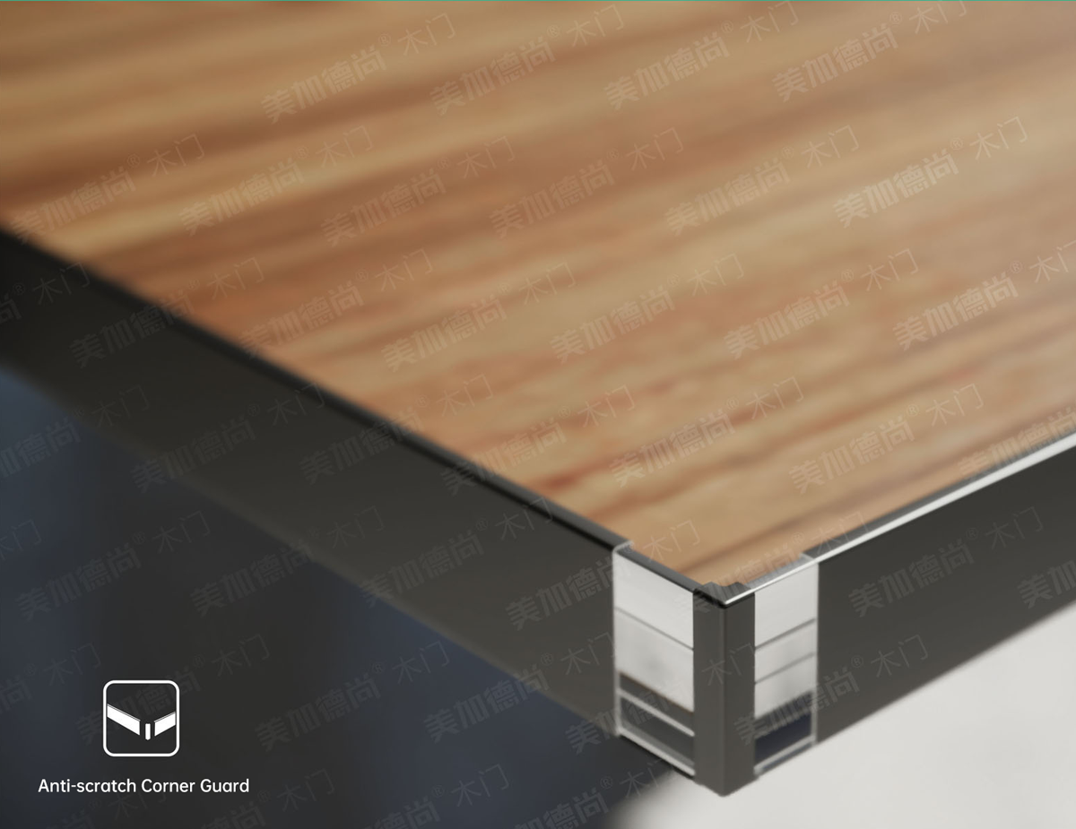 aluminium wood finish door