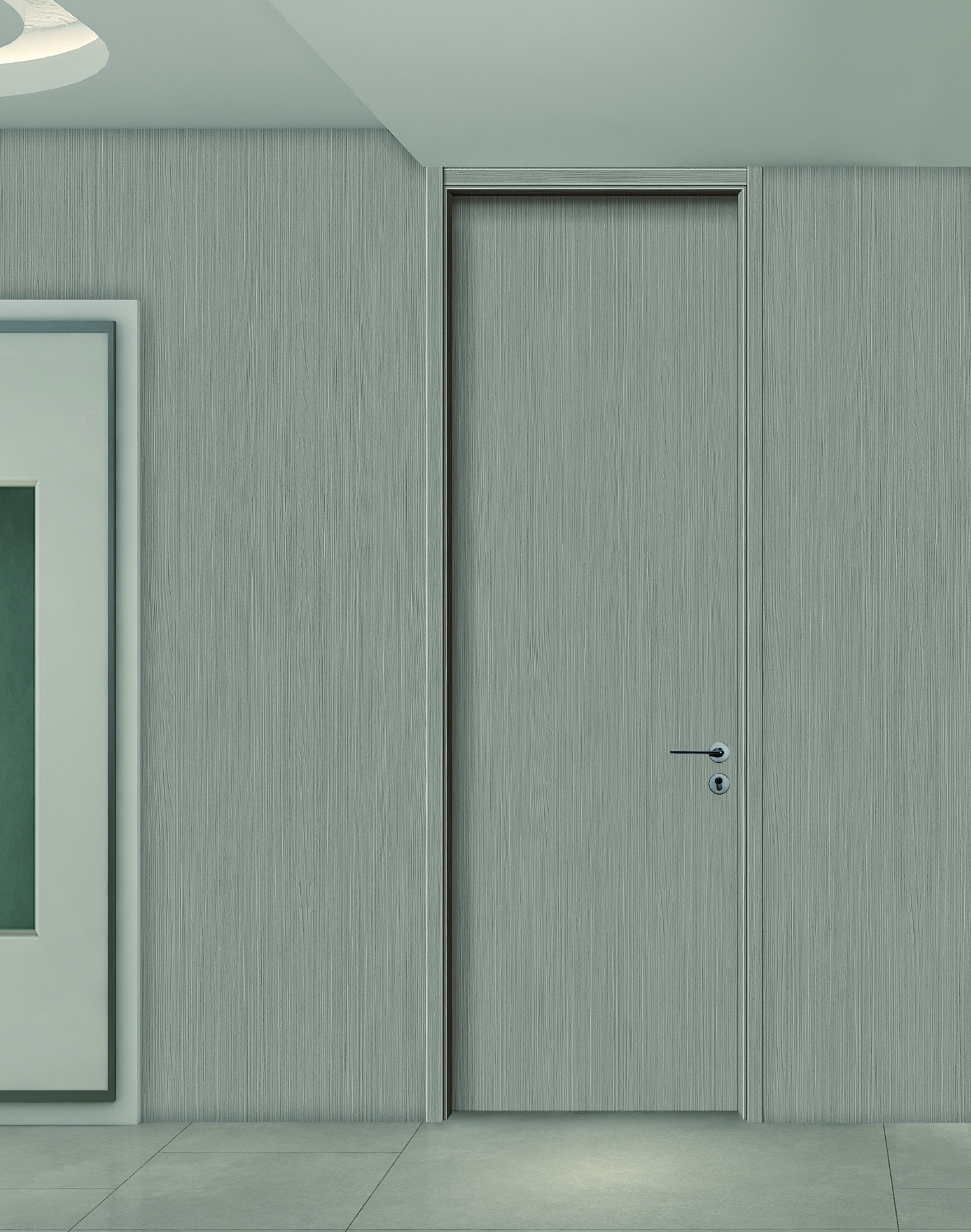 Stylish bedroom wooden door