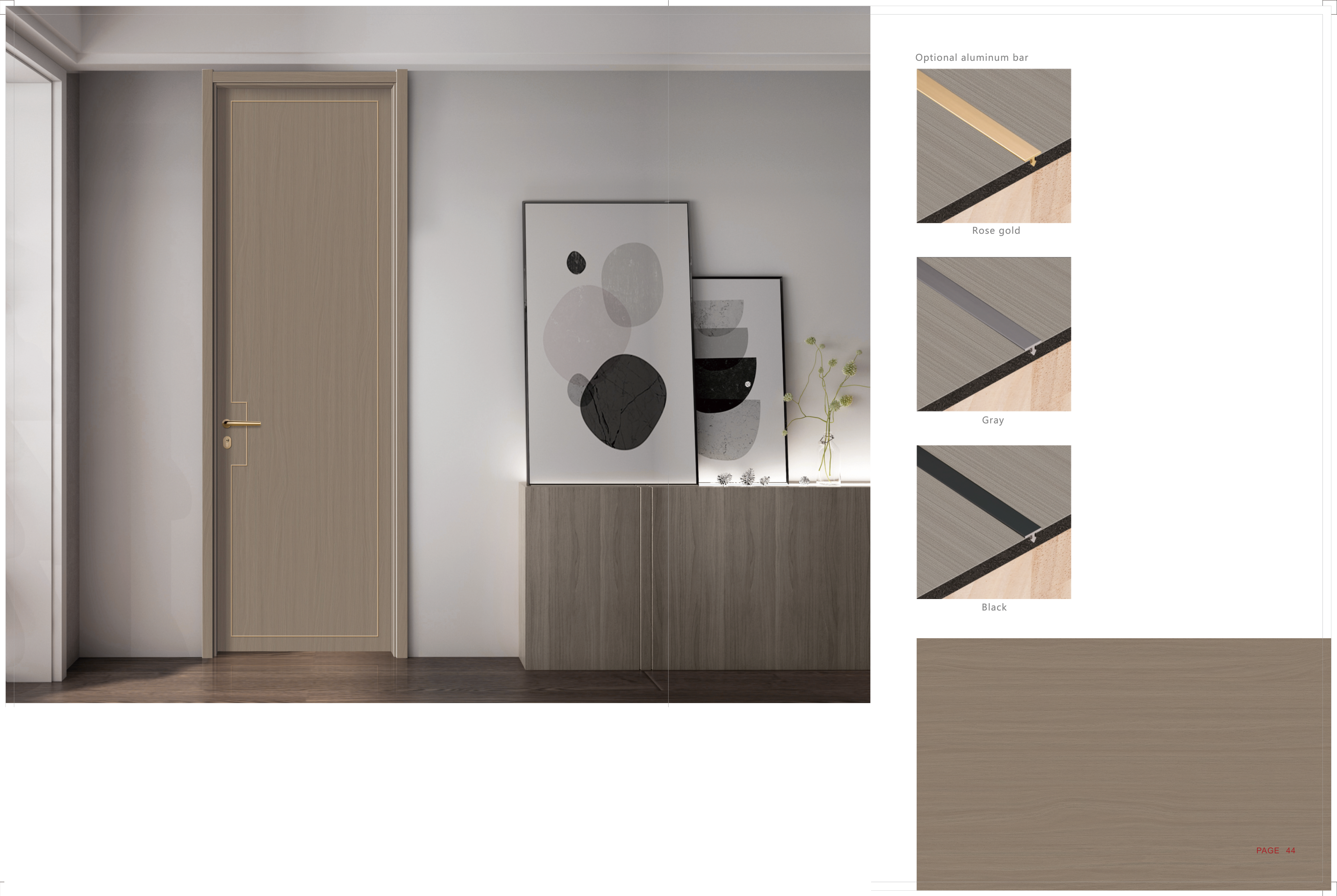 aluminum decorative strips soundproof wood doors