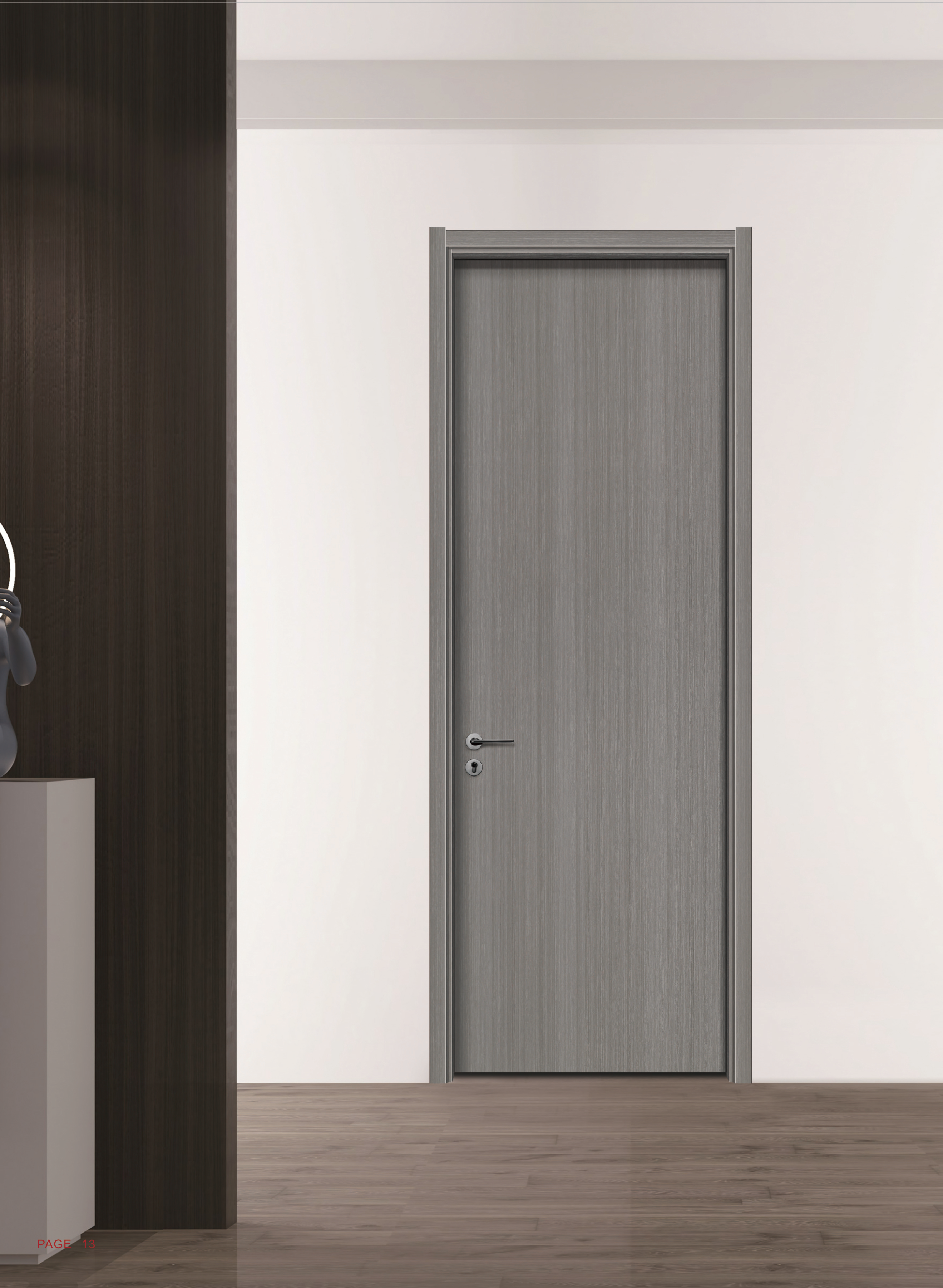 bedroom solid wood flat panel door