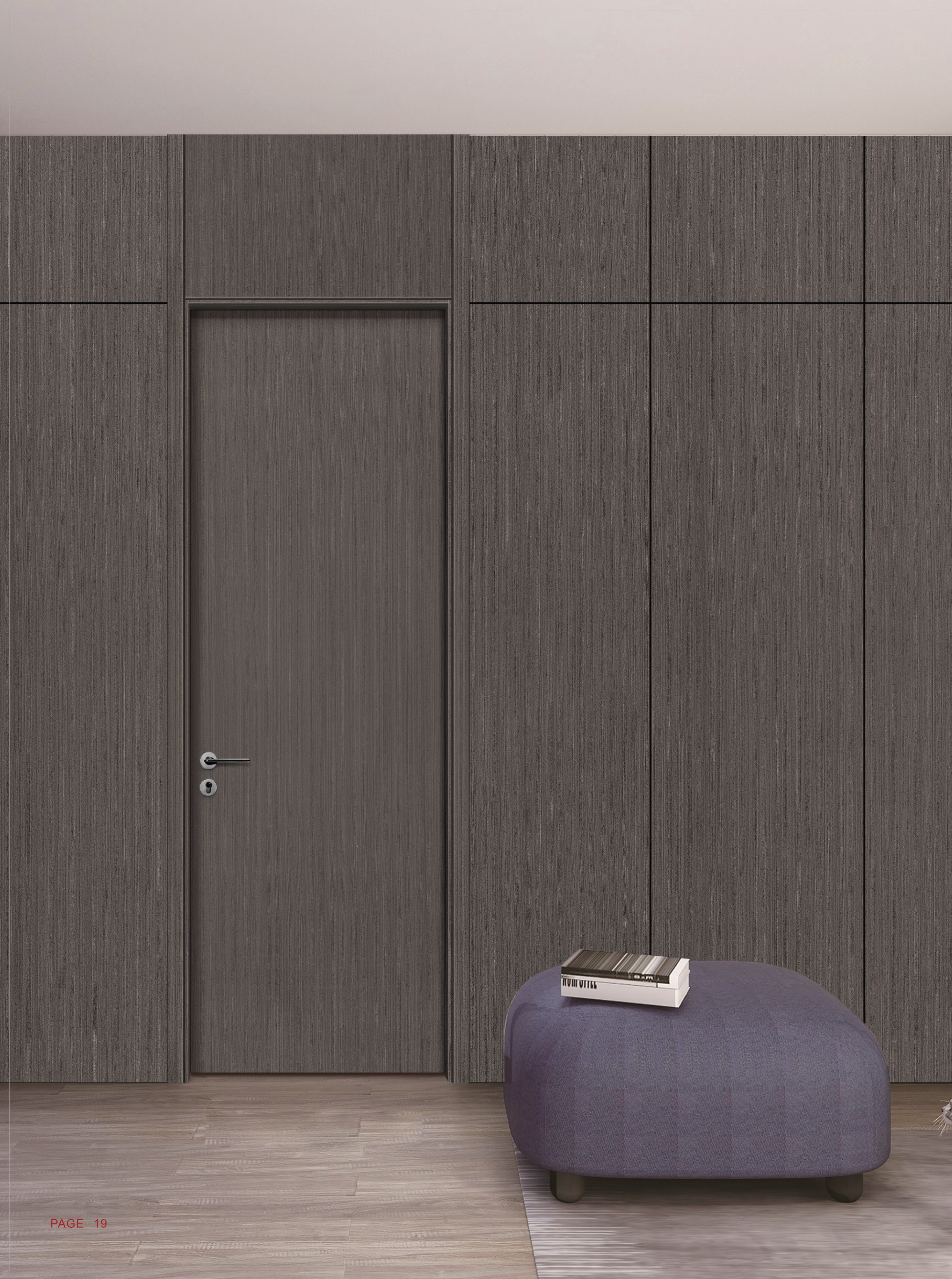 bedroom solid wood flat panel door