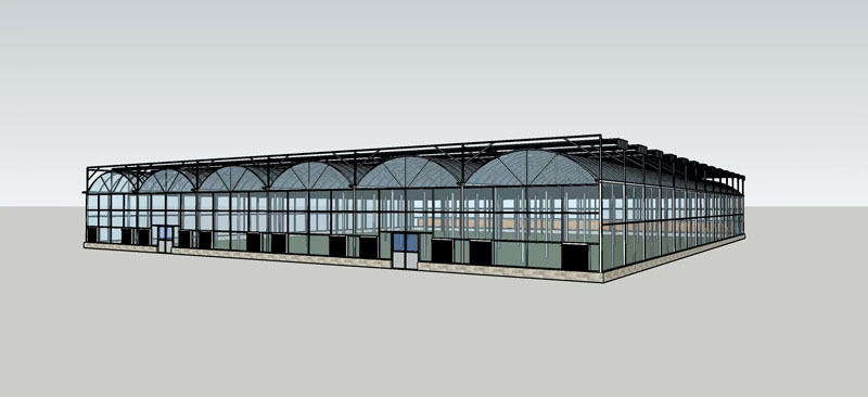 野菜用プレハブ温室