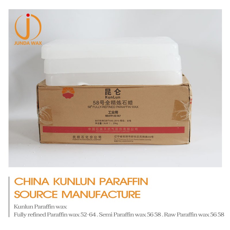 Kunlun Purong Puting Bulk Paraffin Wax 56 54/56 Tonelada