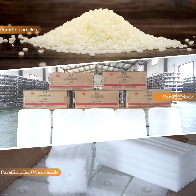 Cera de parafina industrial para fabricação de velas, caixa de 25 kg ou saco de 50 kg.
