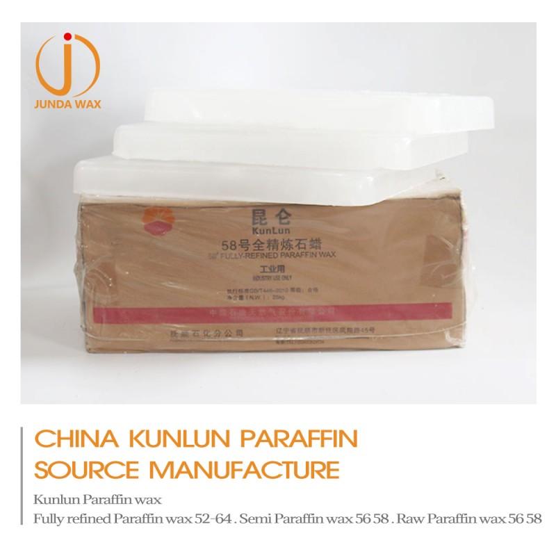 Reines, vollständig raffiniertes Kunlun-Vollparaffinwachs 58-60