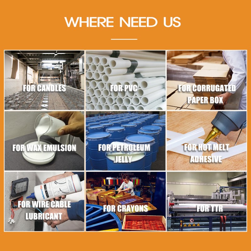 Cera di paraffina Kunlun completamente raffinata 58-60