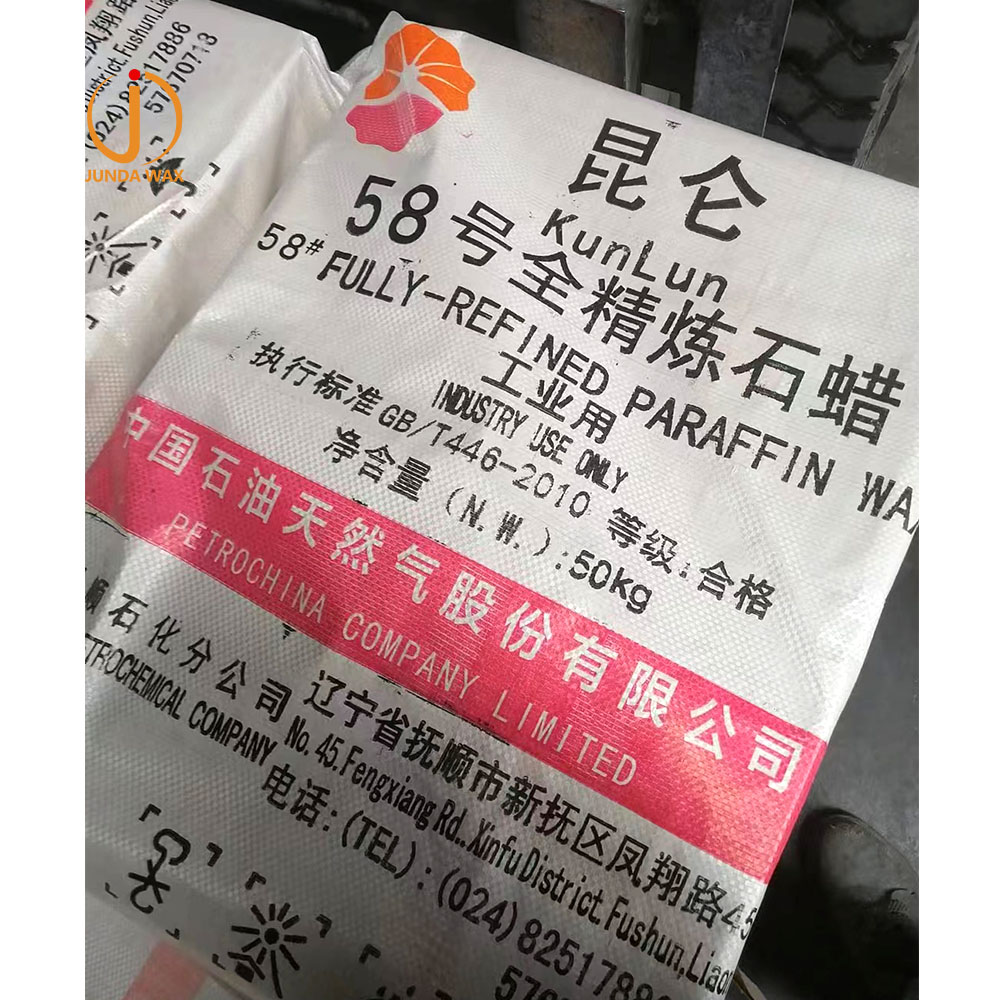 Cera de parafina Kunlun totalmente ou semi-refinada