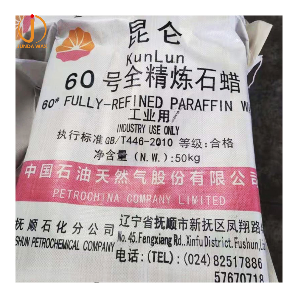Cera di paraffina bianca pura Kunlun sfusa 56 54/56 tonnellate
