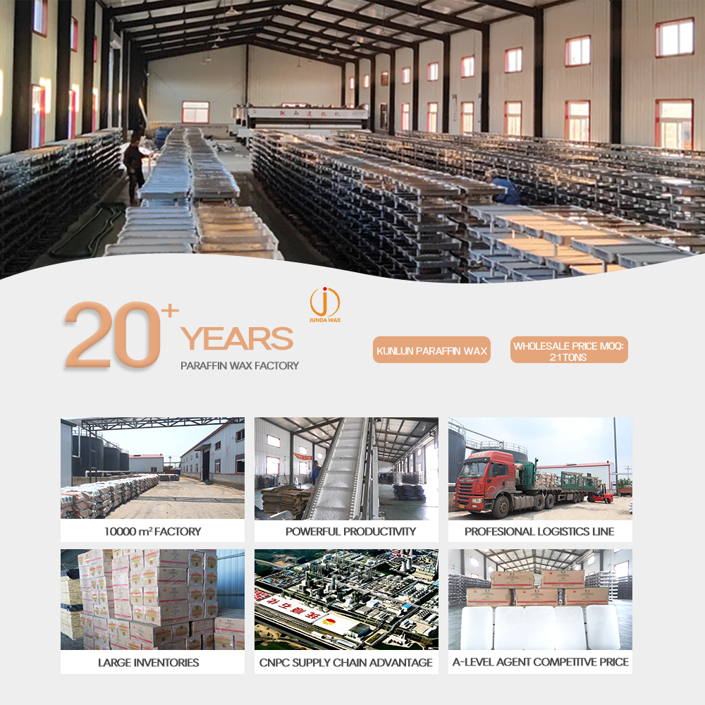 Cera de parafina branca pura Kunlun a granel 56 54/56 toneladas