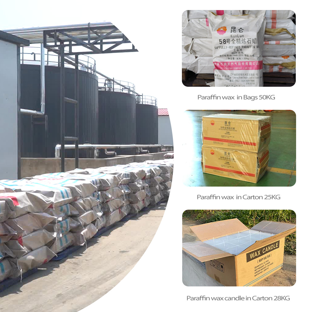 Cera de parafina industrial para fabricação de velas, caixa de 25 kg ou saco de 50 kg.