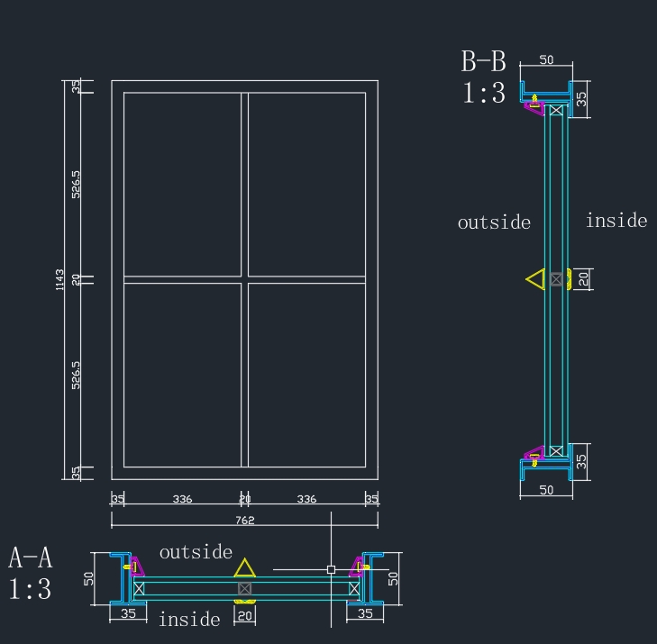 vintage steel sliding door