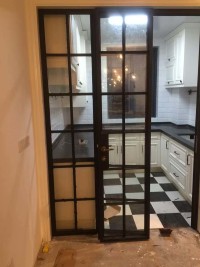 vintage steel folding door