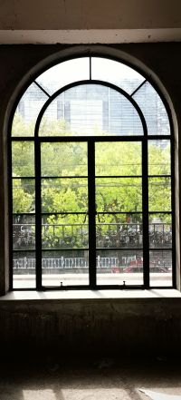 Black Arched Steel Windows​