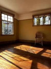 Cafe french windows with seeded glass​