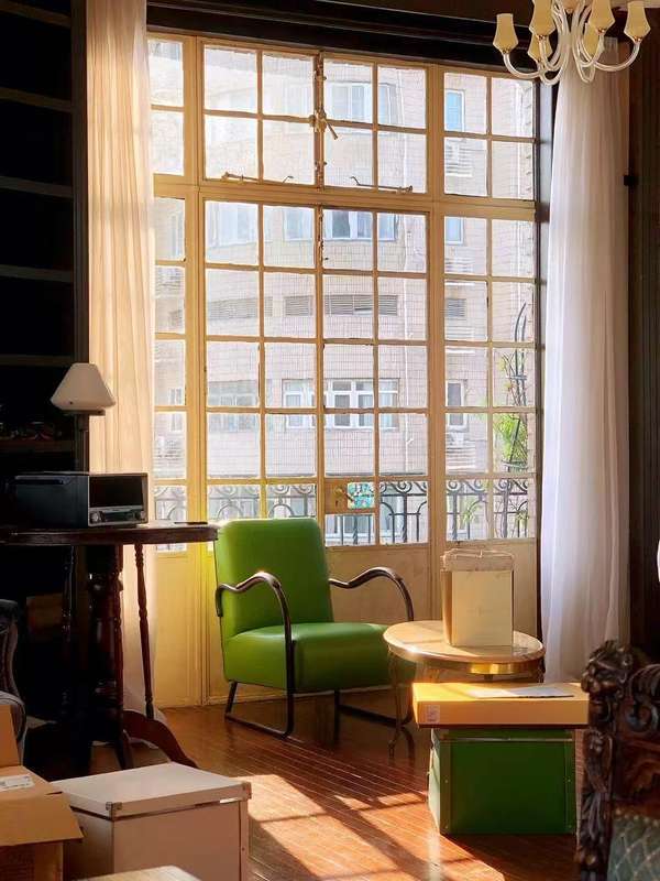 Cafe french windows with seeded glass​