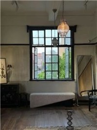 vintage steel fixed window