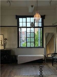 vintage steel fixed window