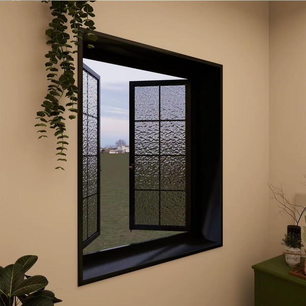 Distressed Black Steel Windows​