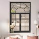 Schwarze Stahlfenster im Used-Look