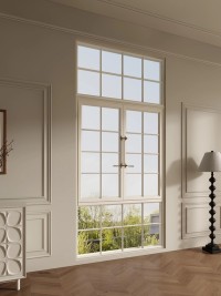 Cream french windows for living room​