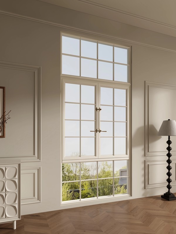 Cream french windows for living room​