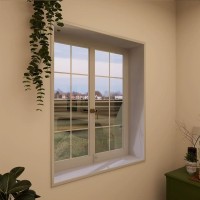 Cream french windows for living room​