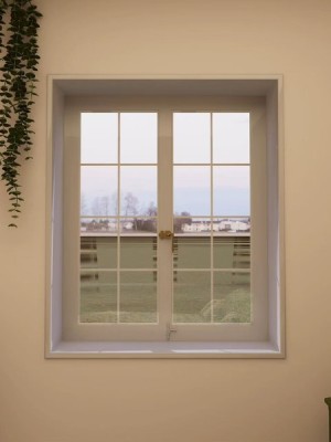 Cream french windows for living room​